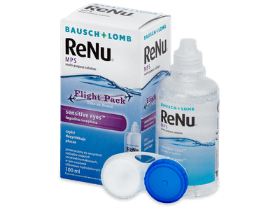 Líquido ReNu MPS Sensitive Eyes Flight Pack 100 ml