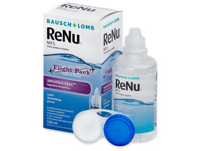 Líquido ReNu MPS Sensitive Eyes Flight Pack 100 ml 