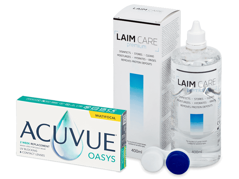 Acuvue Oasys Multifocal (6 Lentillas) + Laim Care 400 ml - Pack ahorro