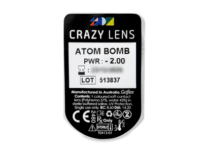 CRAZY LENS - Atom Bomb - Diarias Graduadas (2 Lentillas) - Previsualización del blister