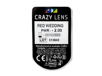CRAZY LENS - Red Wedding - Diarias Graduadas (2 Lentillas) - Previsualización del blister