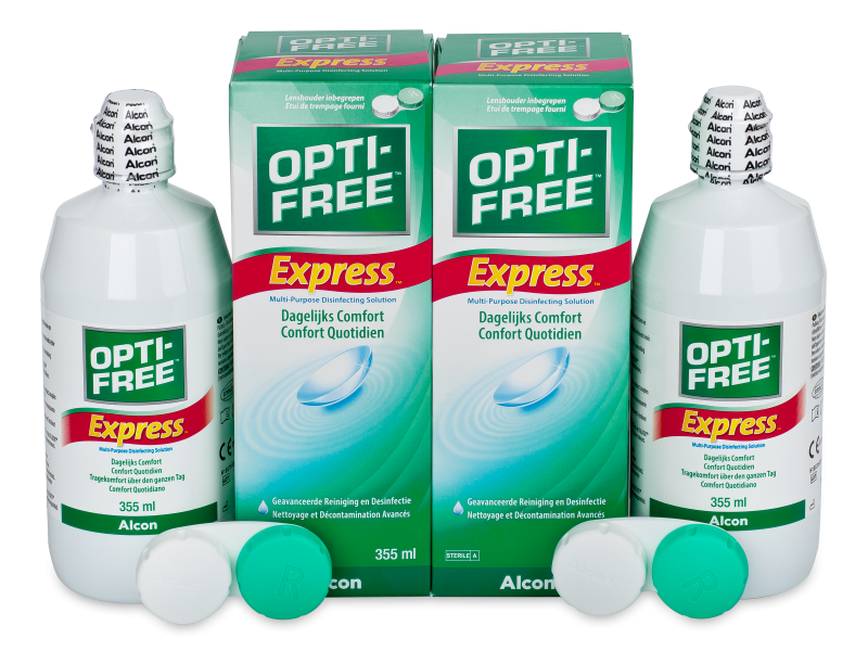 Líquido OPTI-FREE Express 2 x 355 ml  - Pack ahorro - solución doble