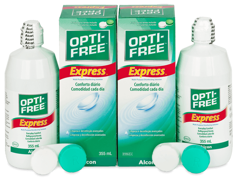 Líquido OPTI-FREE Express 2 x 355 ml - Pack ahorro - solución doble