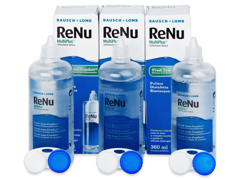 Líquido ReNu MultiPlus 3 x 360 ml - Pack ahorro - solución triple