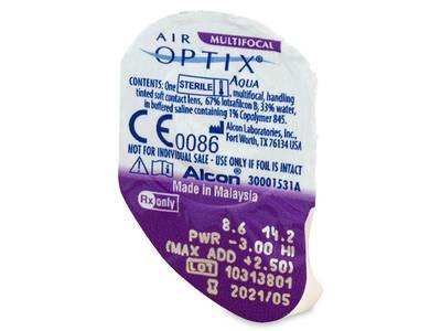 Air Optix Aqua Multifocal (6 Lentillas) - Previsualización del blister