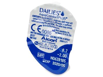 Dailies AquaComfort Plus (30 Lentillas) - Previsualización del blister