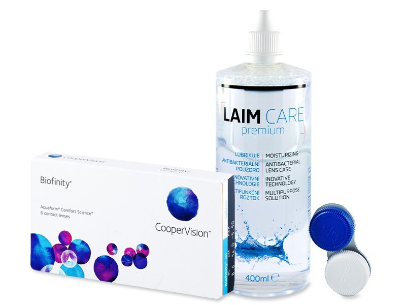 Biofinity (6 lentillas) + Líquido Laim-Care 400ml - Pack ahorro