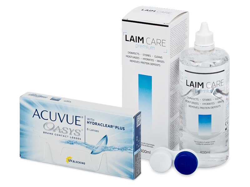 Acuvue Oasys (6 lentillas) + Líquido LAIM CARE 400 ml - Pack ahorro