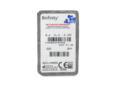 Biofinity (3 Lentillas) - Previsualización del blister