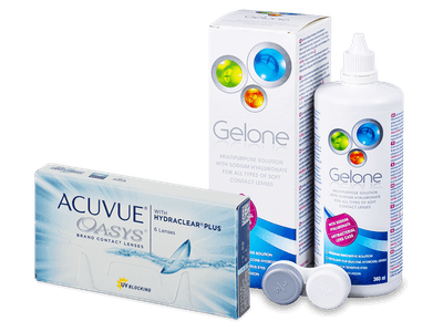 Acuvue Oasys (6 lentillas) + Líquido Gelone 360 ml