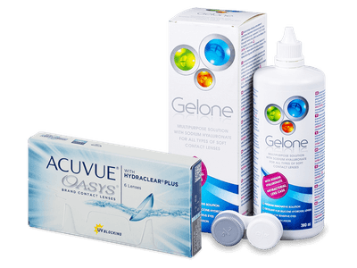 Acuvue Oasys (6 lentillas) + Líquido Gelone 360 ml