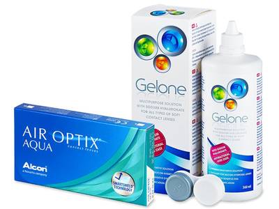Air Optix Aqua (6 lentillas) + Líquido Gelone 360 ml