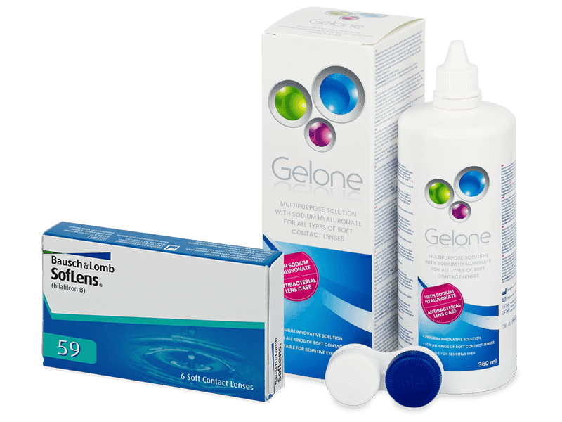 SofLens 59 (6 Lentillas) + líquido Gelone 360 ml - Pack ahorro