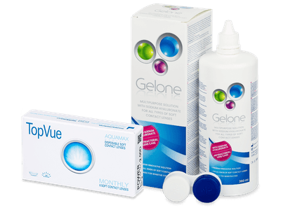 TopVue Monthly (6 Lentillas) + líquido Gelone 360 ml - Diseño antiguo