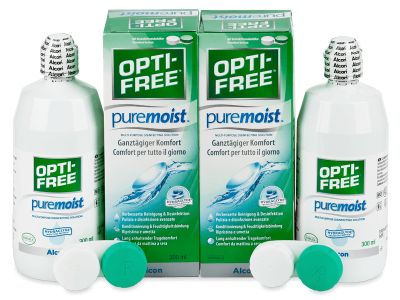 Líquido OPTI-FREE PureMoist 2 x 300 ml - Pack ahorro - solución doble