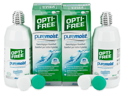 Líquido OPTI-FREE PureMoist 2 x 300 ml - Pack ahorro - solución doble