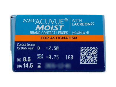 1 Day Acuvue Moist for Astigmatism (30 Lentillas) - Previsualización de atributos